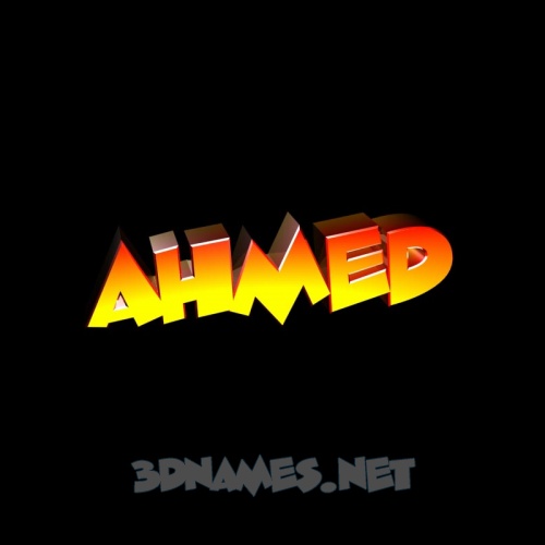 Preview of Black Background for name Ahmed