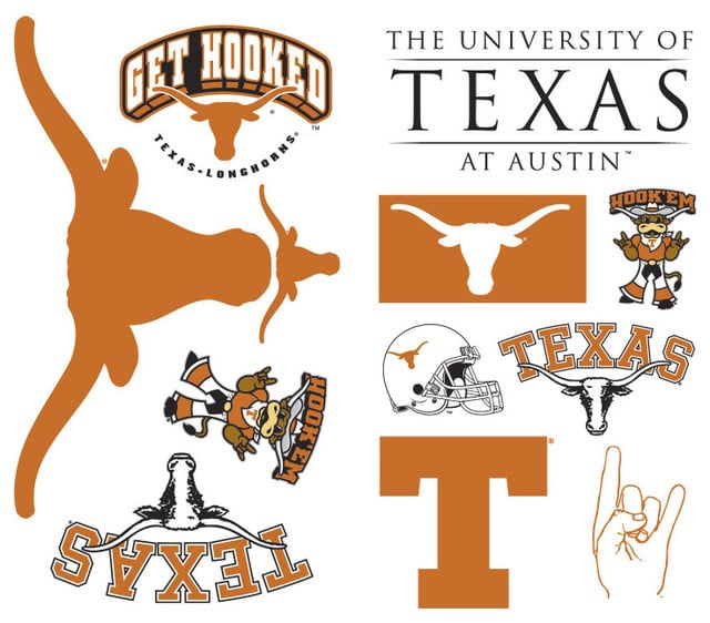 🔥 Free download NCAA Texas Longhorns 25pc College Wall Accent Stickers ...