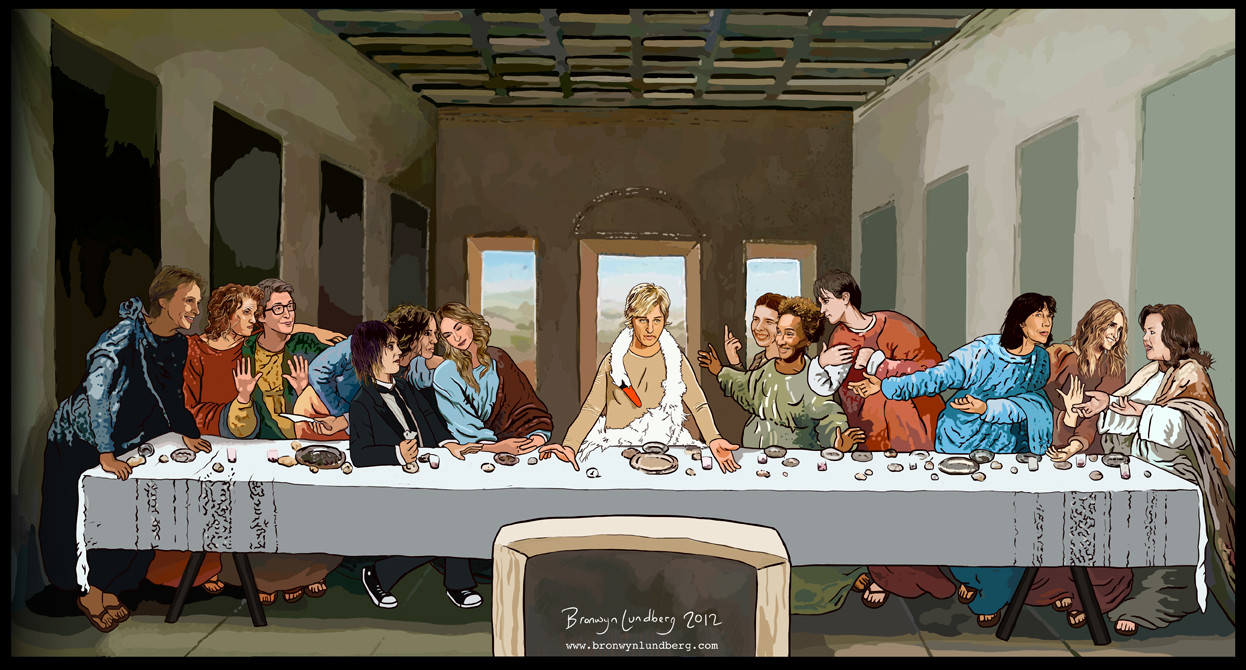 Bronwyn Lundberg S Lesbian The Last Supper Painting