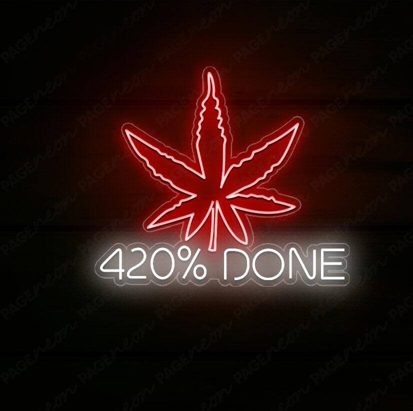 Done Neon Sign Marijuana Leaf Led Light