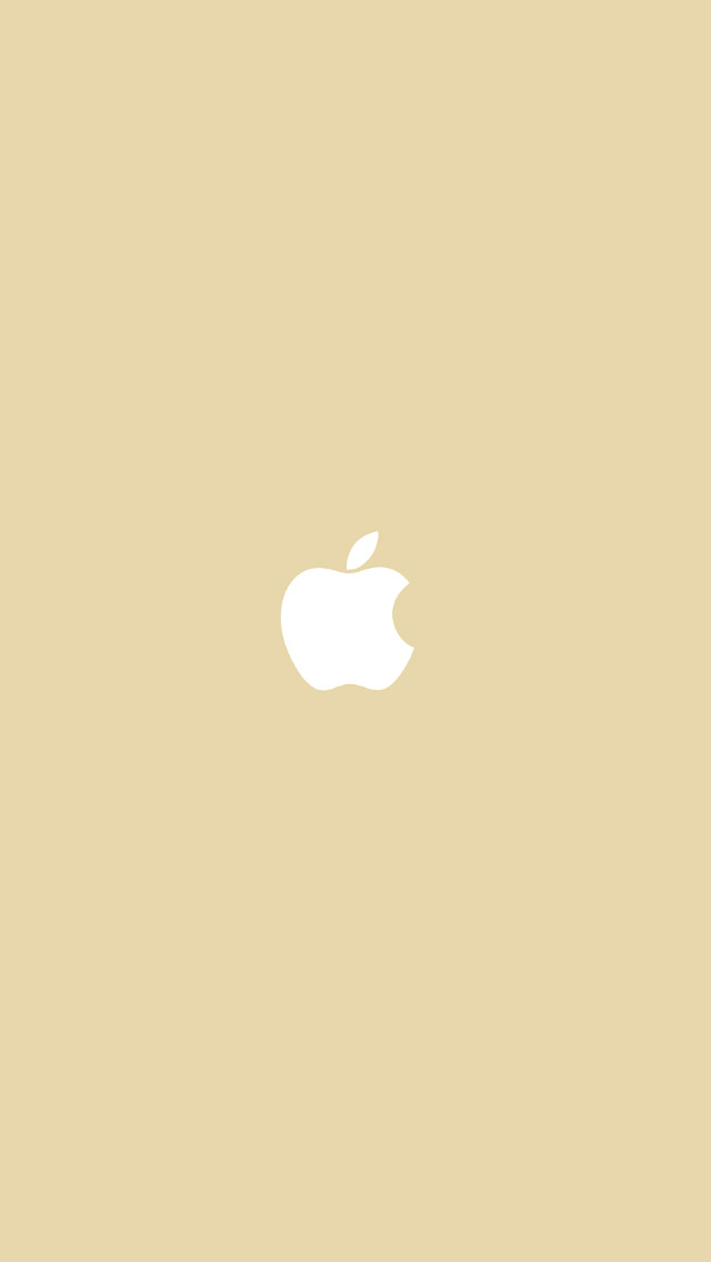 Ios7 Simple Apple Logo Gold Parallax HD iPhone iPad Wallpaper