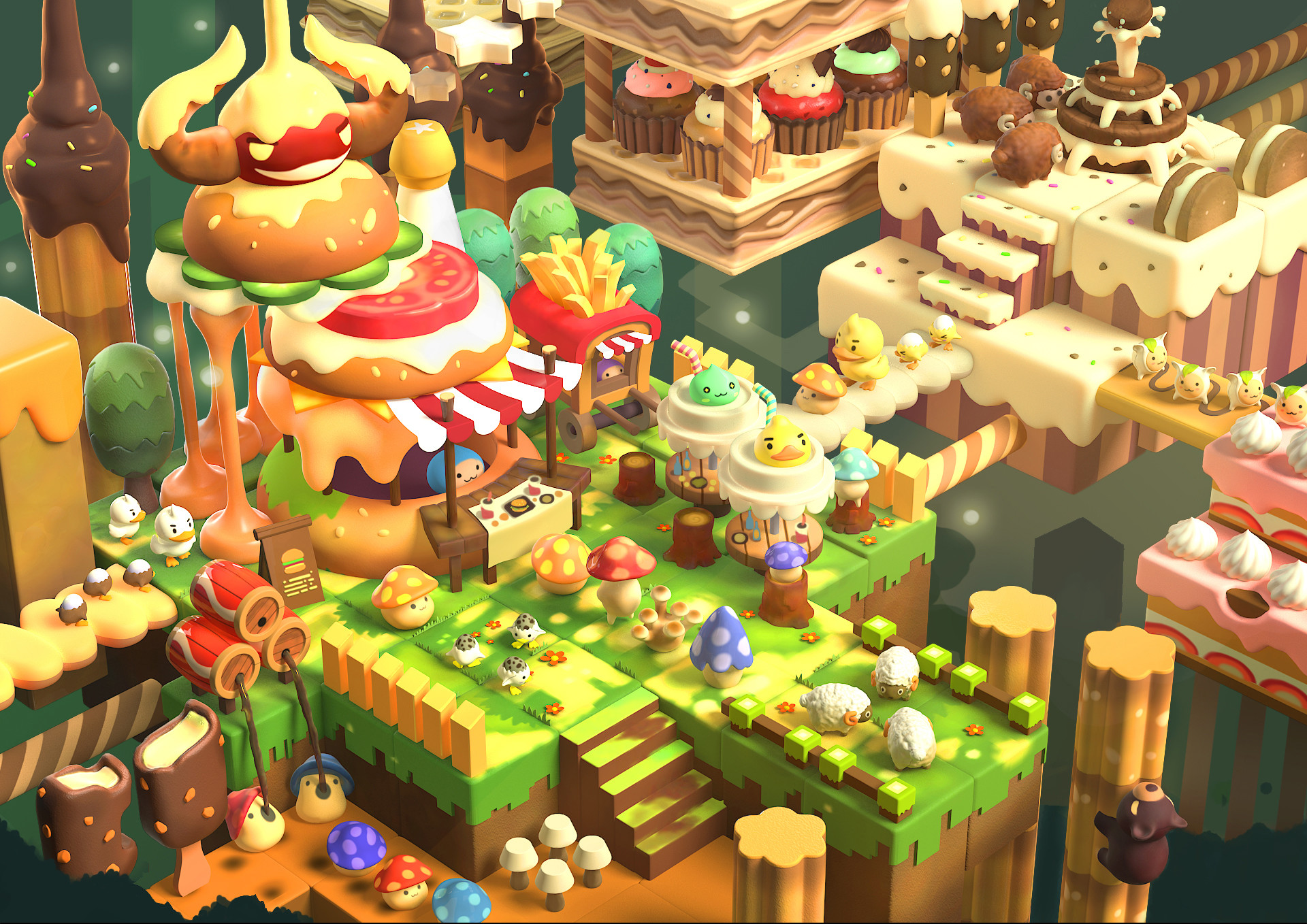 Maplestory Vibrant World HD Wallpaper