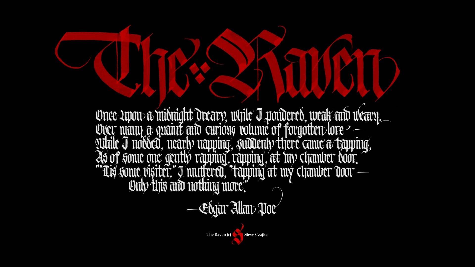The Raven Wallpaper Edgar Allan Poe