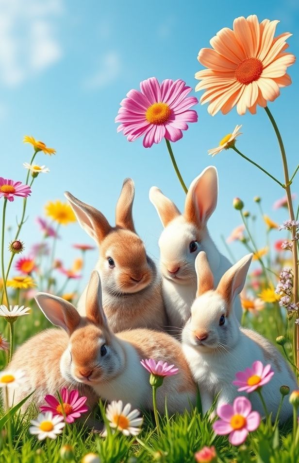 Cute Bunnies Wallpaper