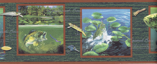 Free download Bass Fishing Wallpaper Border with Names and Lures