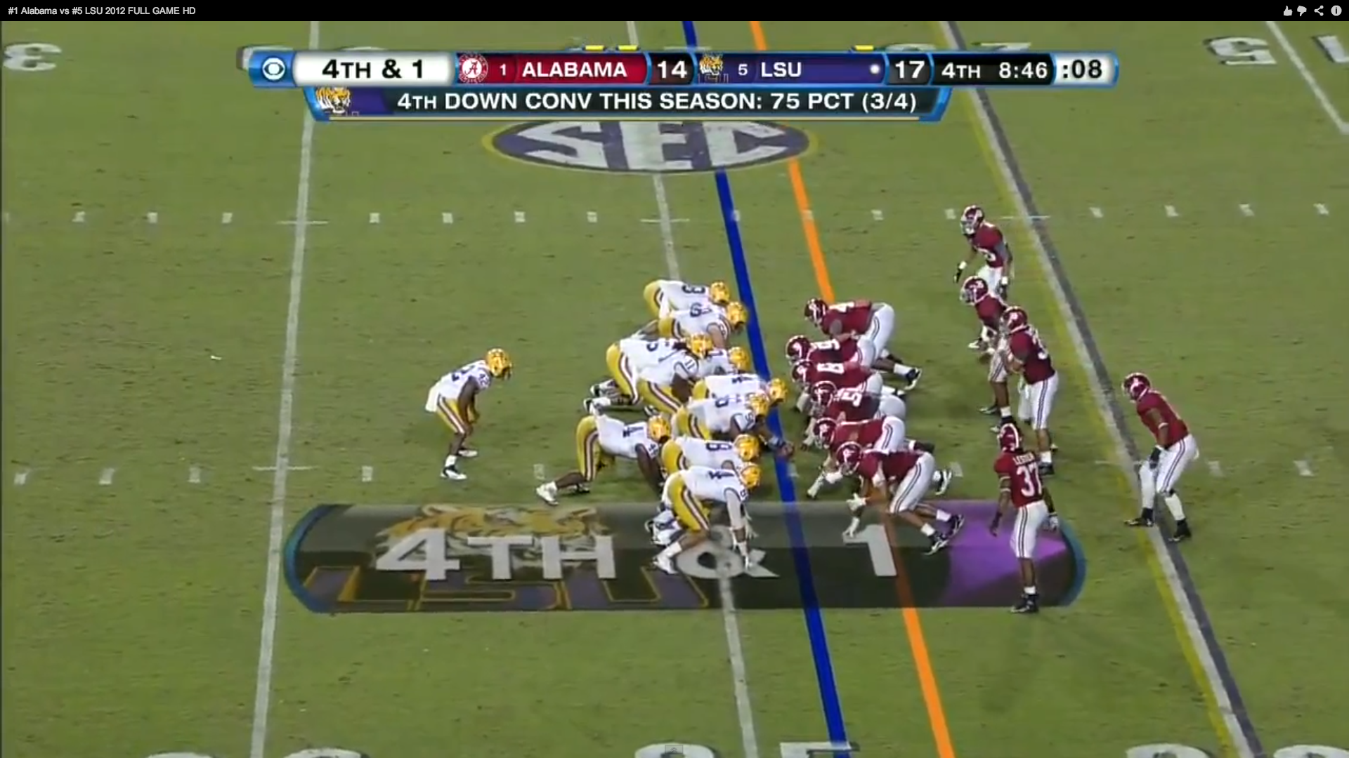 Alabama Football Breaking Down Film 4th And Against Lsu