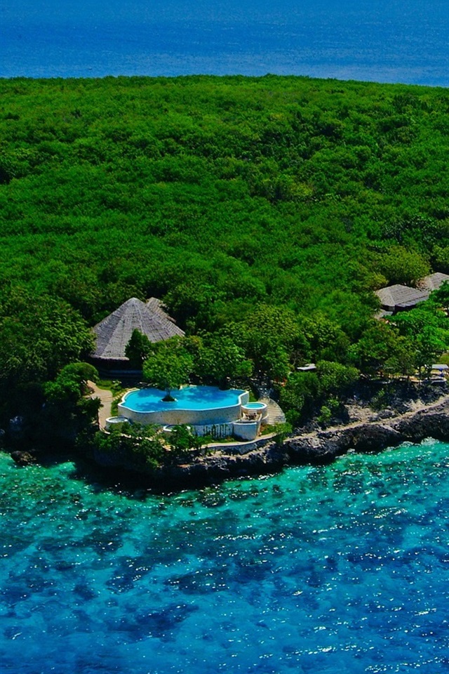 Wallpaper Sumilon Island Cebu Philippines Sea Forest Resort
