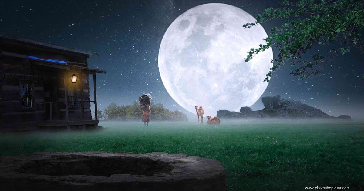 Nature Background With Moon HD