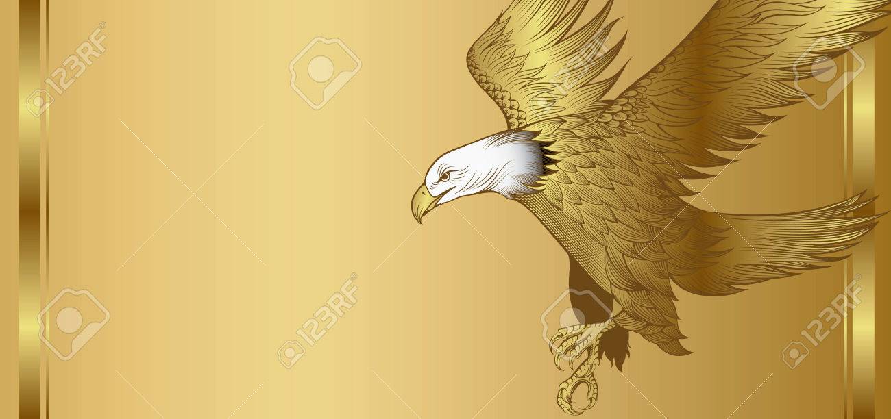 Gold Eagle Background Royalty Cliparts Vectors And Stock