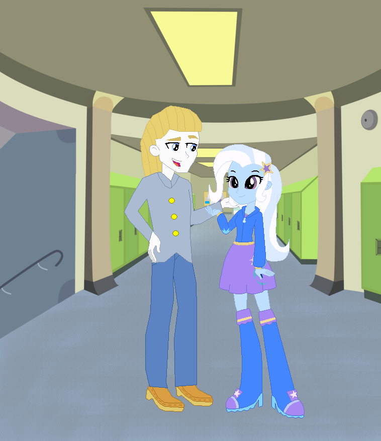Blueblood And Trixie In Equestria Girls Style By Eli J