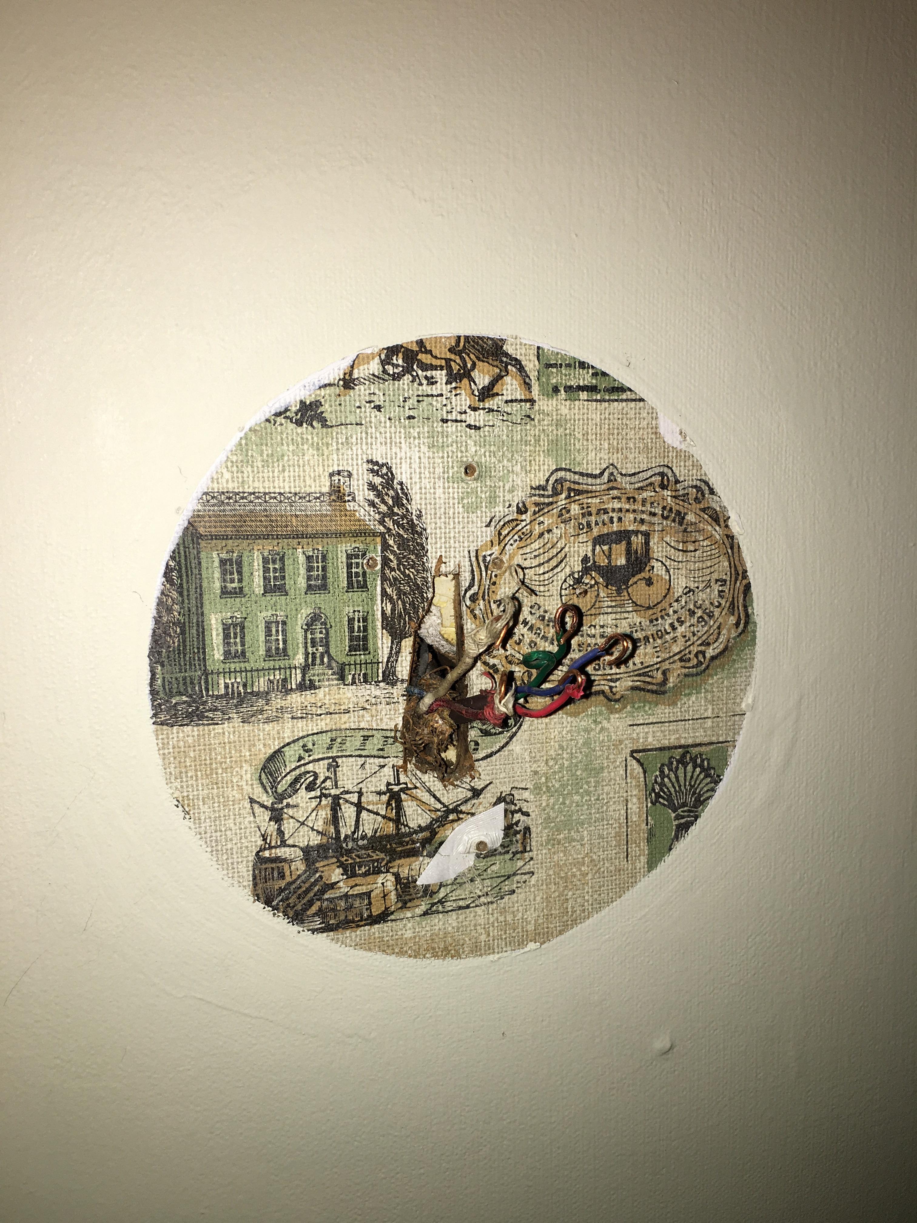 This Original Wallpaper From The 1930s Under A Thermostat
