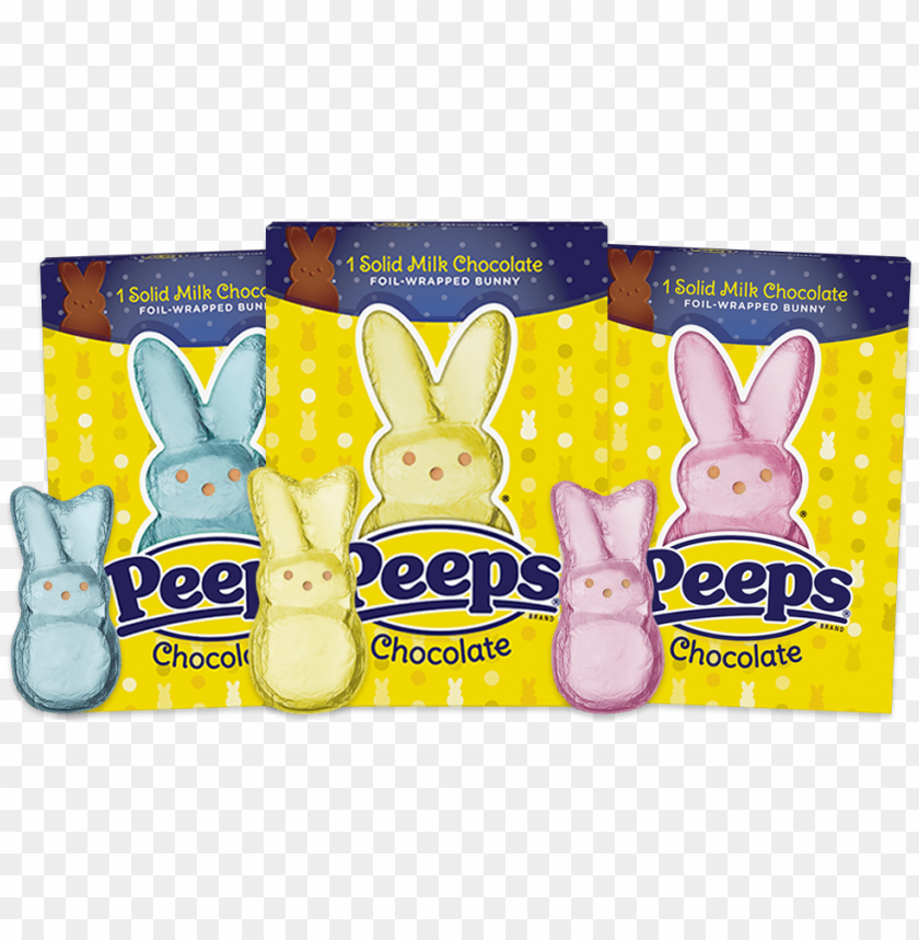 Eeps Solid Milk Chocolate Bunny Peeps Png Image With Transparent