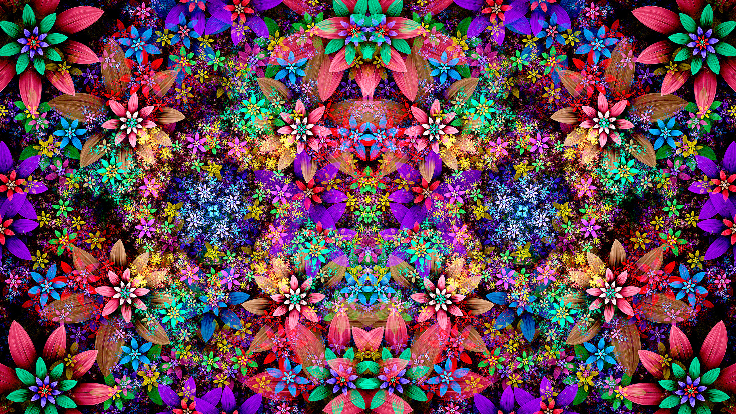 Flower Patterns 4k 1440p Resolution HD Wallpaper Image Photos And