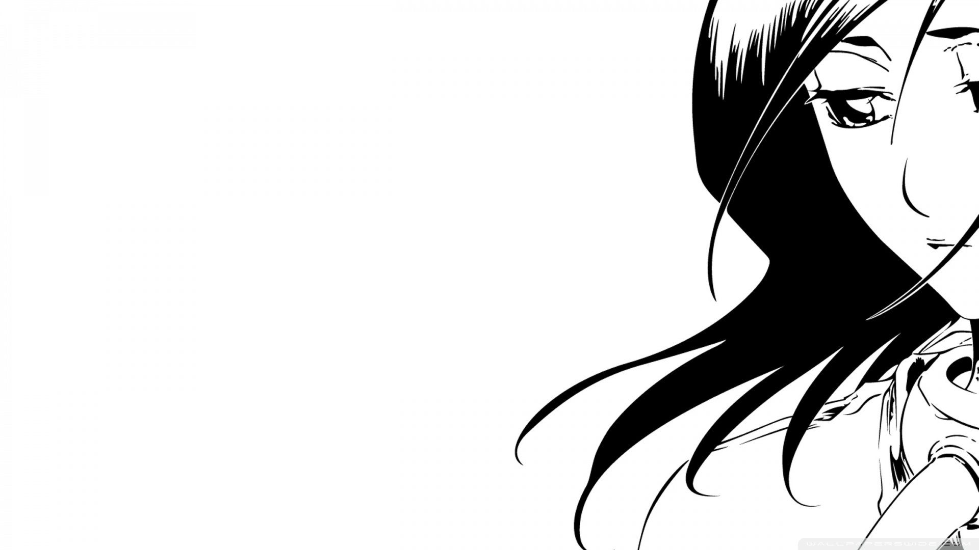 Black White Manga Girl Wallpaper Wallpaperlepi