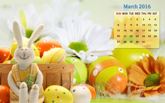 Easter Bunny Calendar Wallpaper Kidsgen