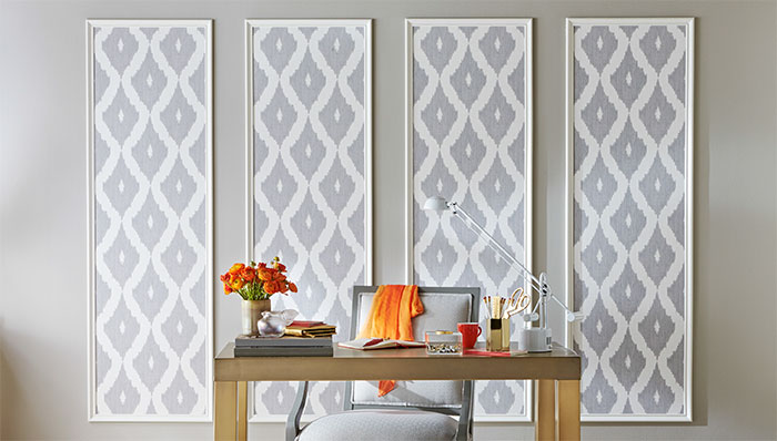 Framed Wallpaper Decorative Panels Applied To Wall