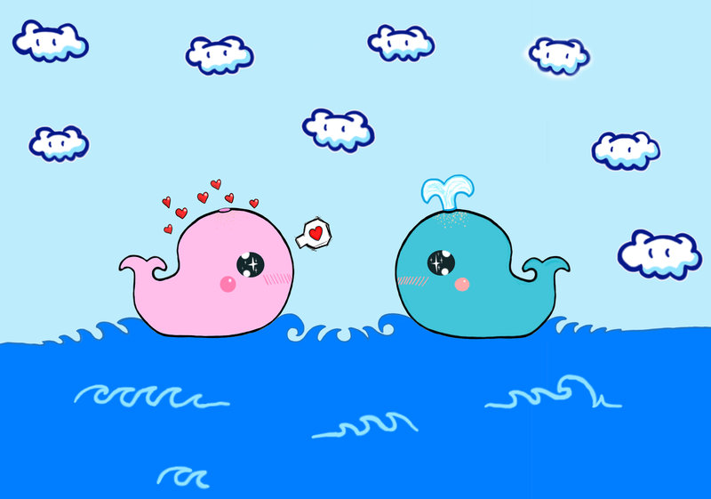 Cute Whale Wallpaper Whales By Kinky Redkitty