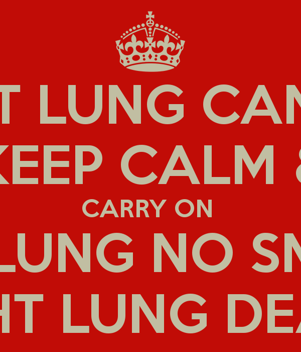 Want Lung Cancer Keep Calm Carry On Left No Smoke Right