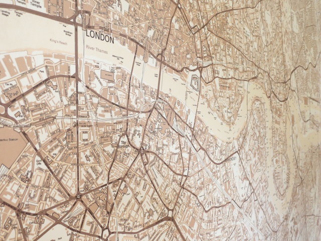 Custom Area Map Wallpaper Contemporary London By