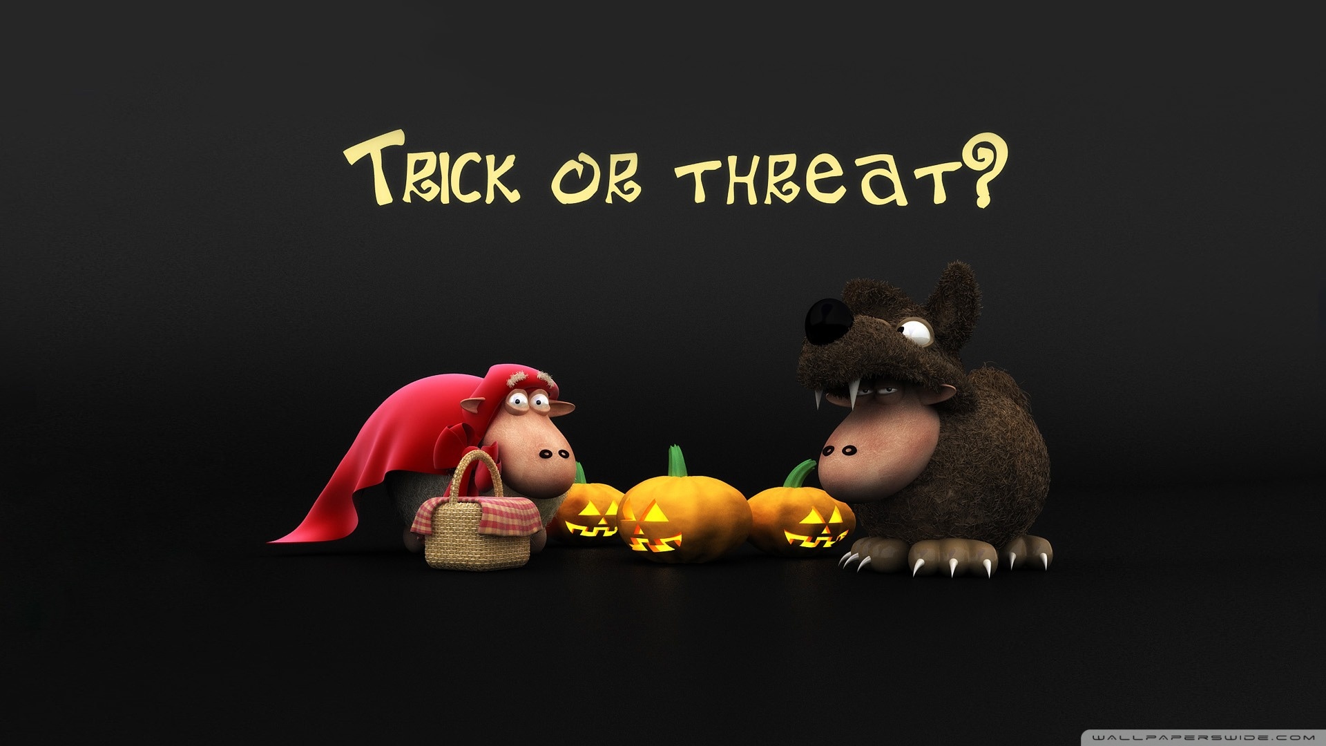 Halloween Screen Threat Trick Sheeps Wallpaper