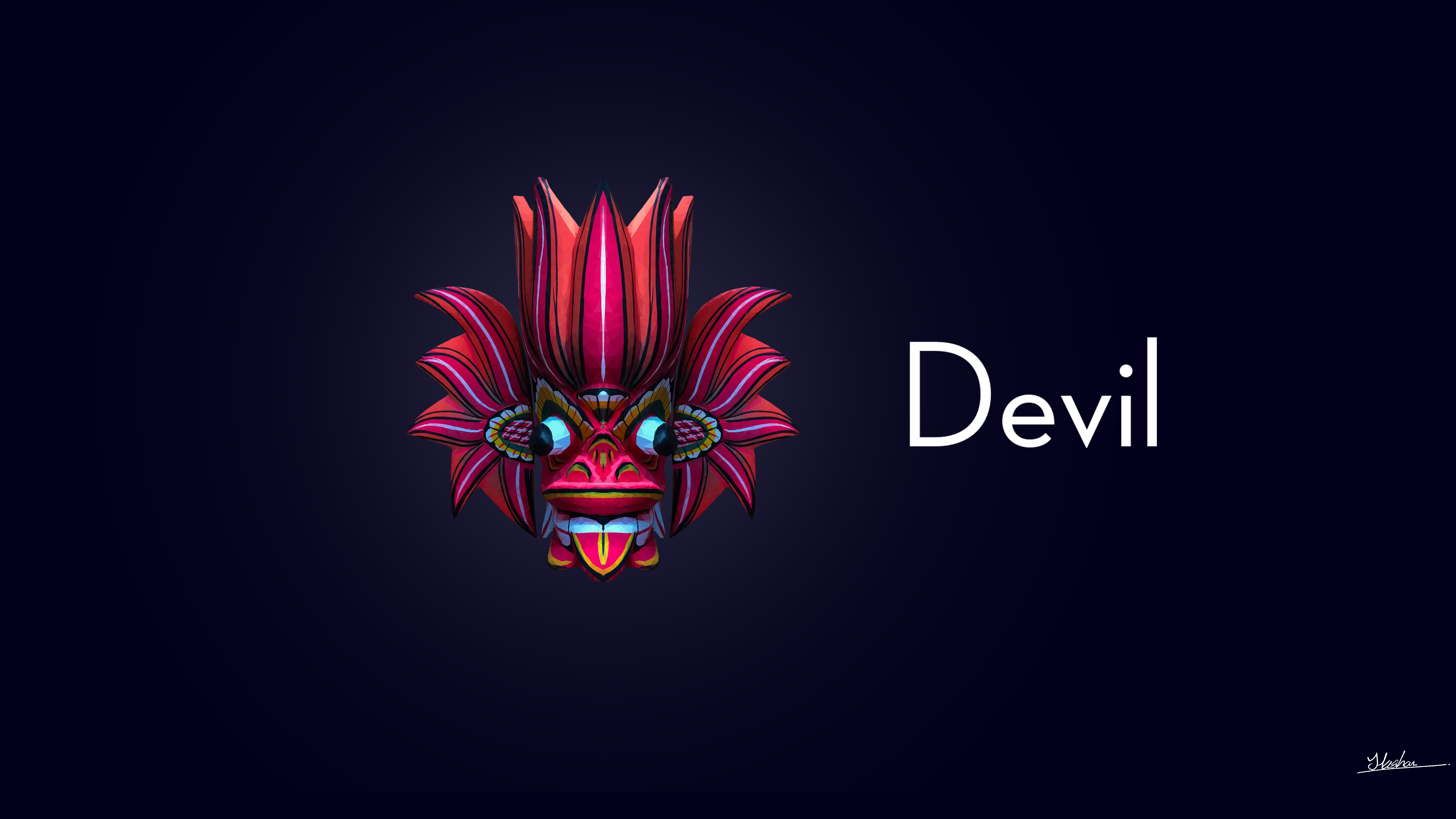 Sri Lankan Devil Mask 4k Ultra HD Wallpaper Background Image