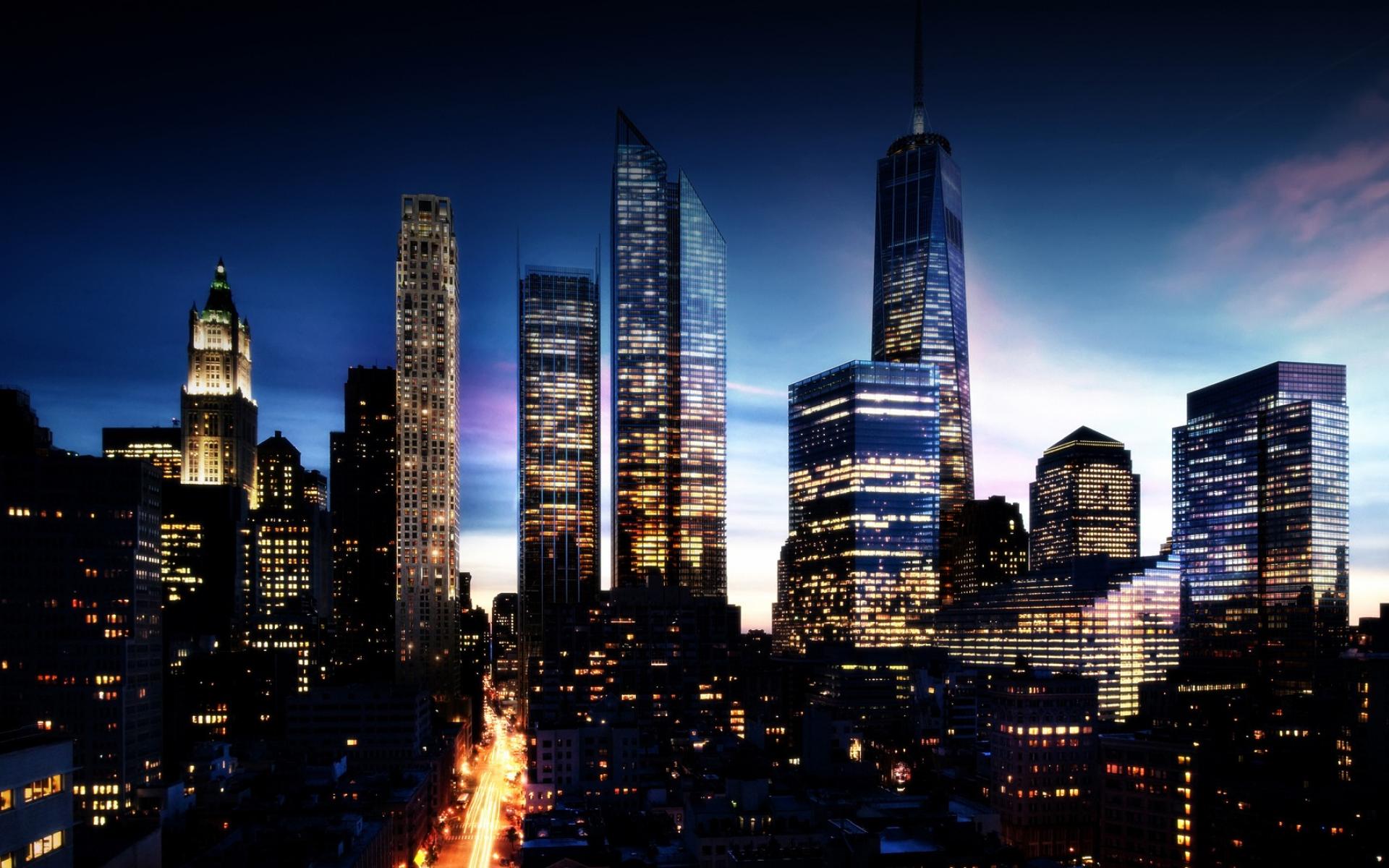 Future Manhattan Skyline Wallpaper HD