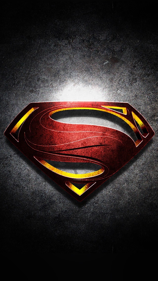 Superman Logo with Noise Background Wallpaper   Free iPhone Wallpapers