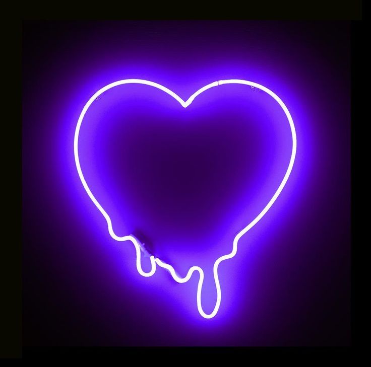 Neon heart shining in red  Free Stock Photo