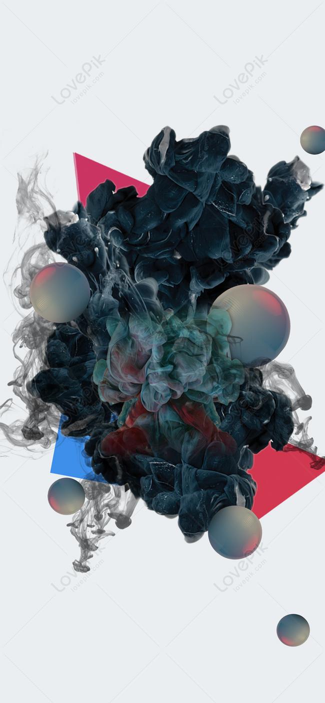Abstract Black Smoke Mobile Wallpaper Image On
