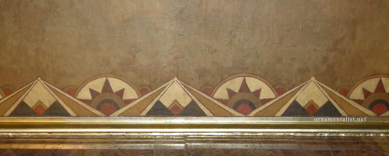 Art Deco borders abound in the lobby of the Chrysler Building