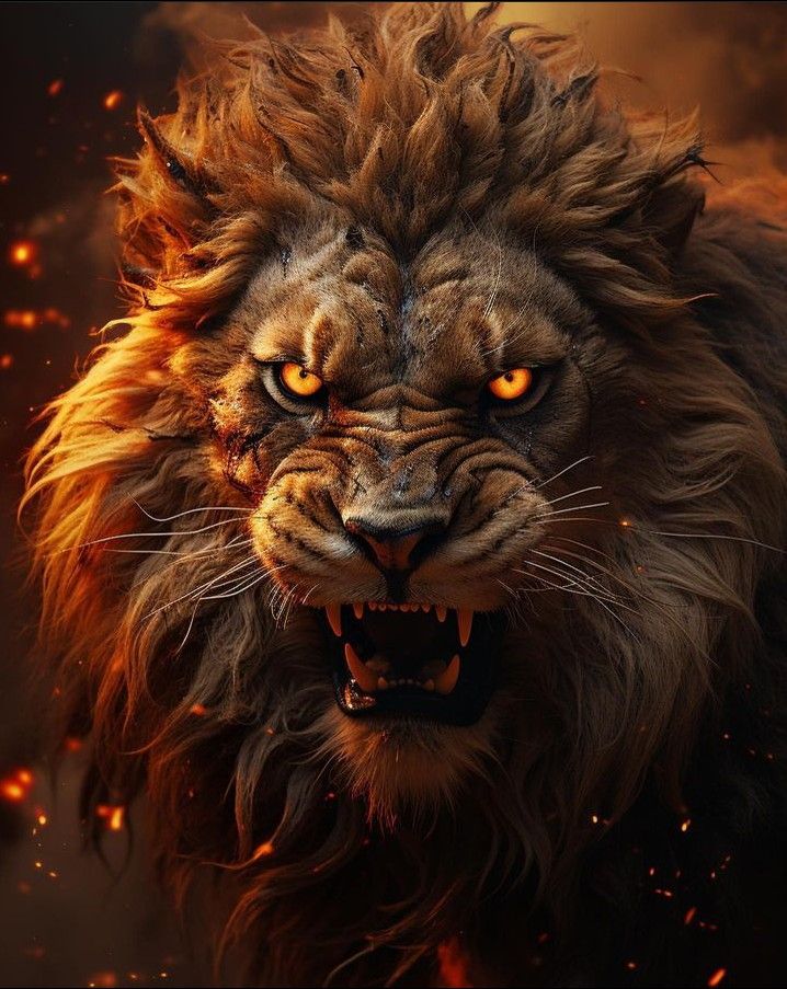 Wallpaper HD Angry Lion