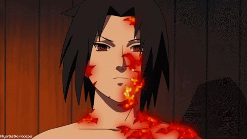 Uchiha Sasuke with the curse mark Naruto gifs