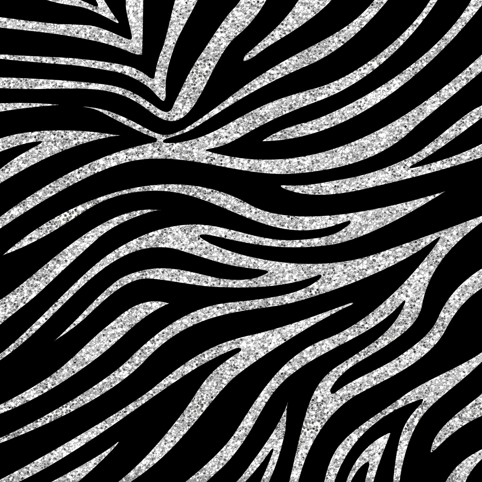 Glitter Zebra Print Digital Paper Bie