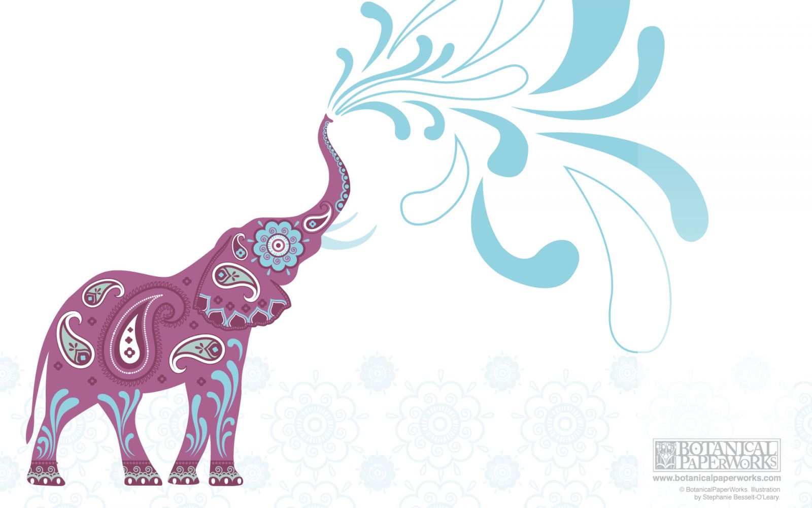 Elephant Desktop Background Botanical Paperworks