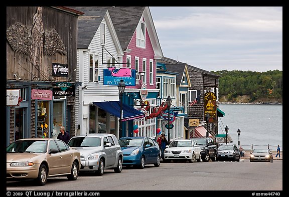 Photo Street Frenchman Bay And Bar Island Harbor Maine Usa