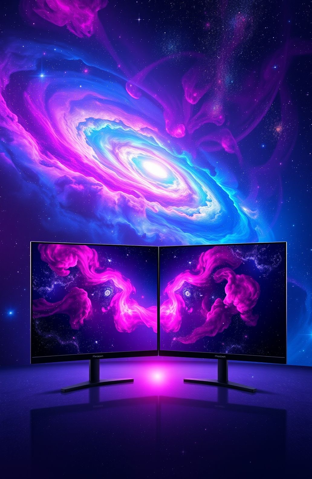 Dual Monitor Space Wallpaper