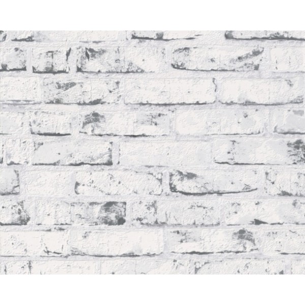 White Washed Brick Wallpaper