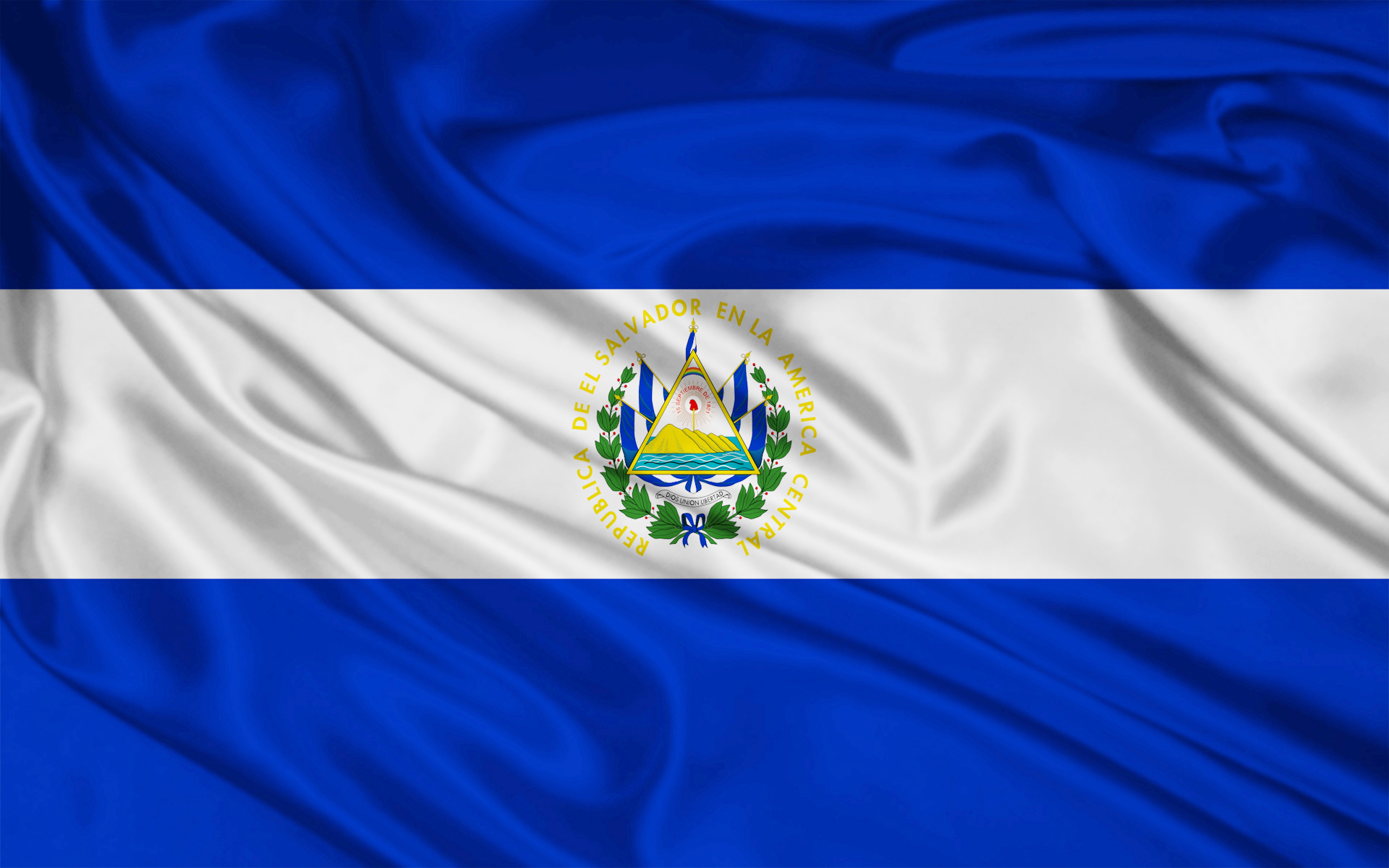 El Salvador Flag Wallpaper Stock Photos