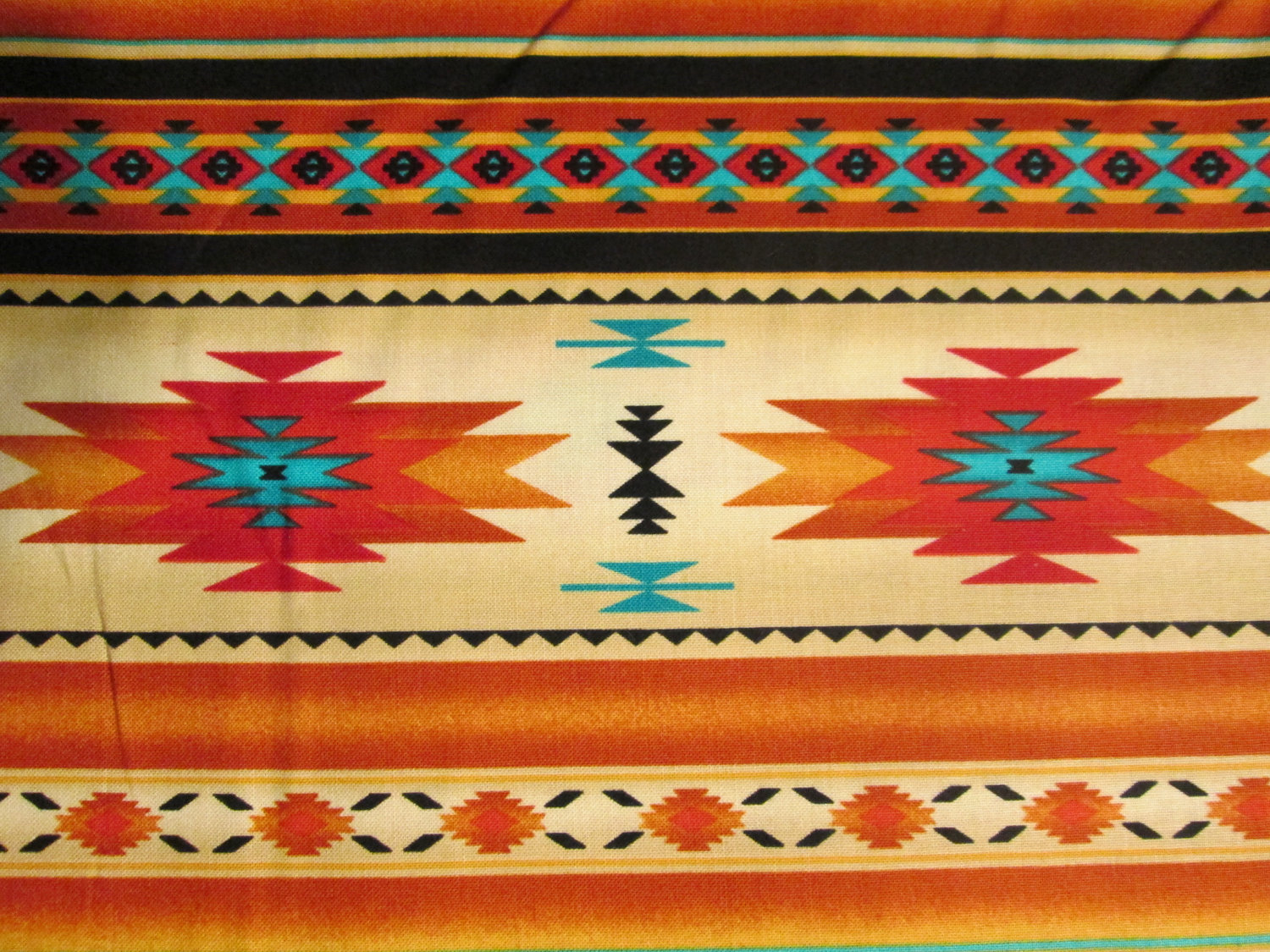 Native American Design Wallpaper Borders Navajo Print Teal Gold
