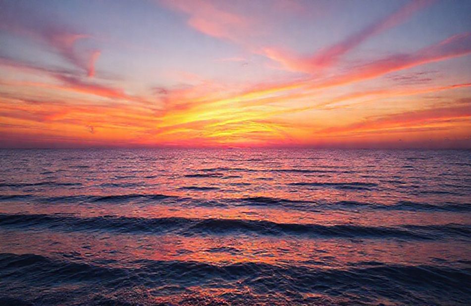 Sunset Ocean Rainbow Wallpaper