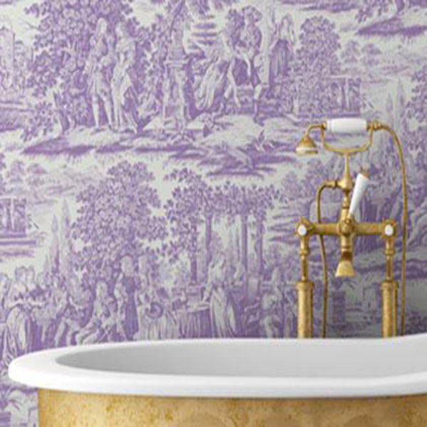 Toile Purple Select Wallpaper Designer Direct