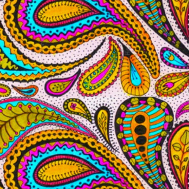 Colorful Paisley Pattern I Love