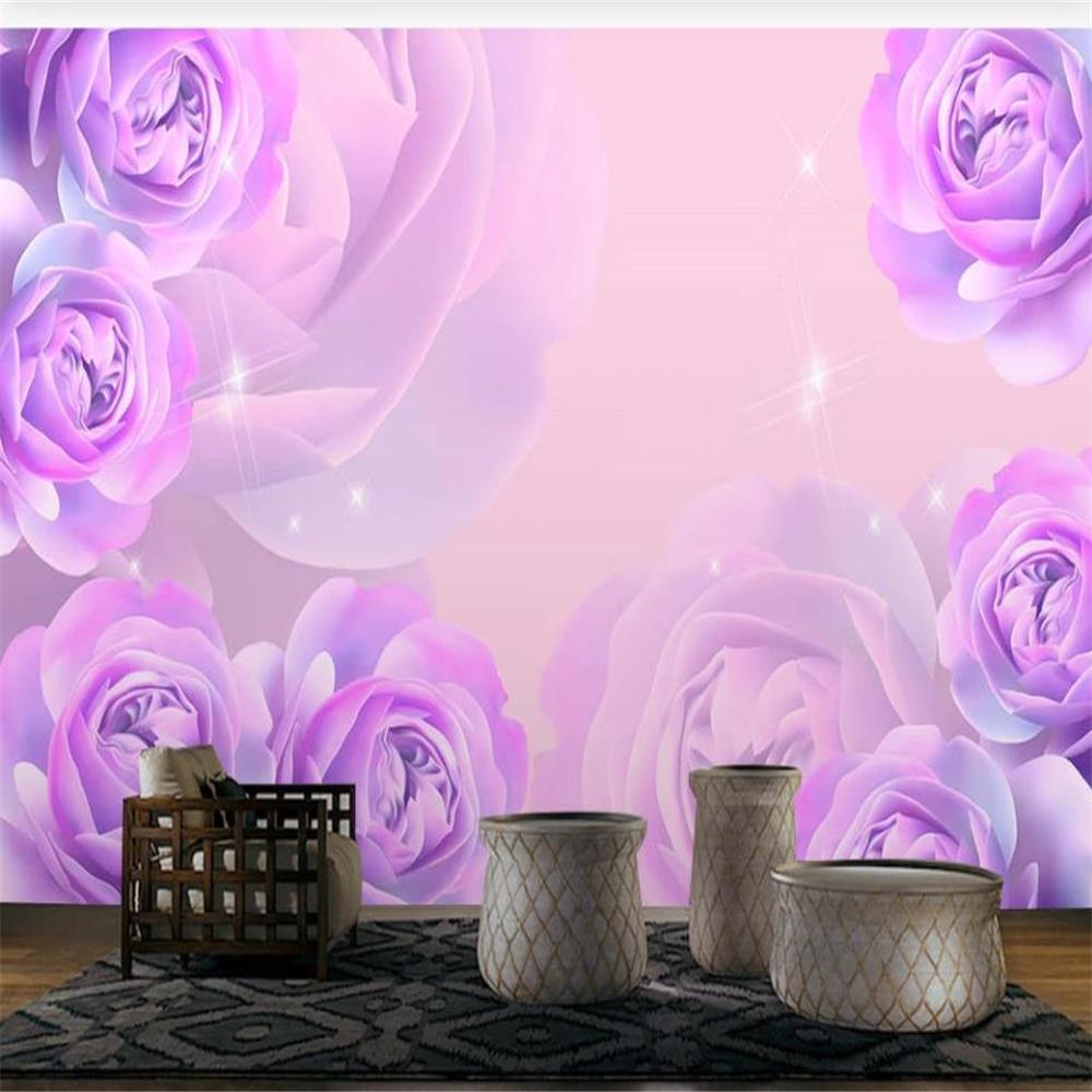 3d Murals Wallpaper For Living Room Fantasy Rose Flower Wallpapers