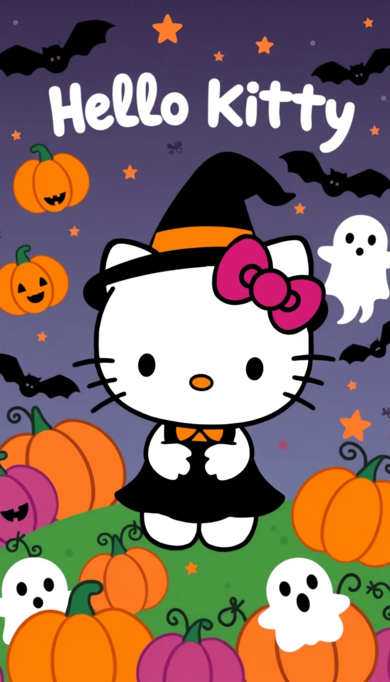Hello Kitty Halloween Background