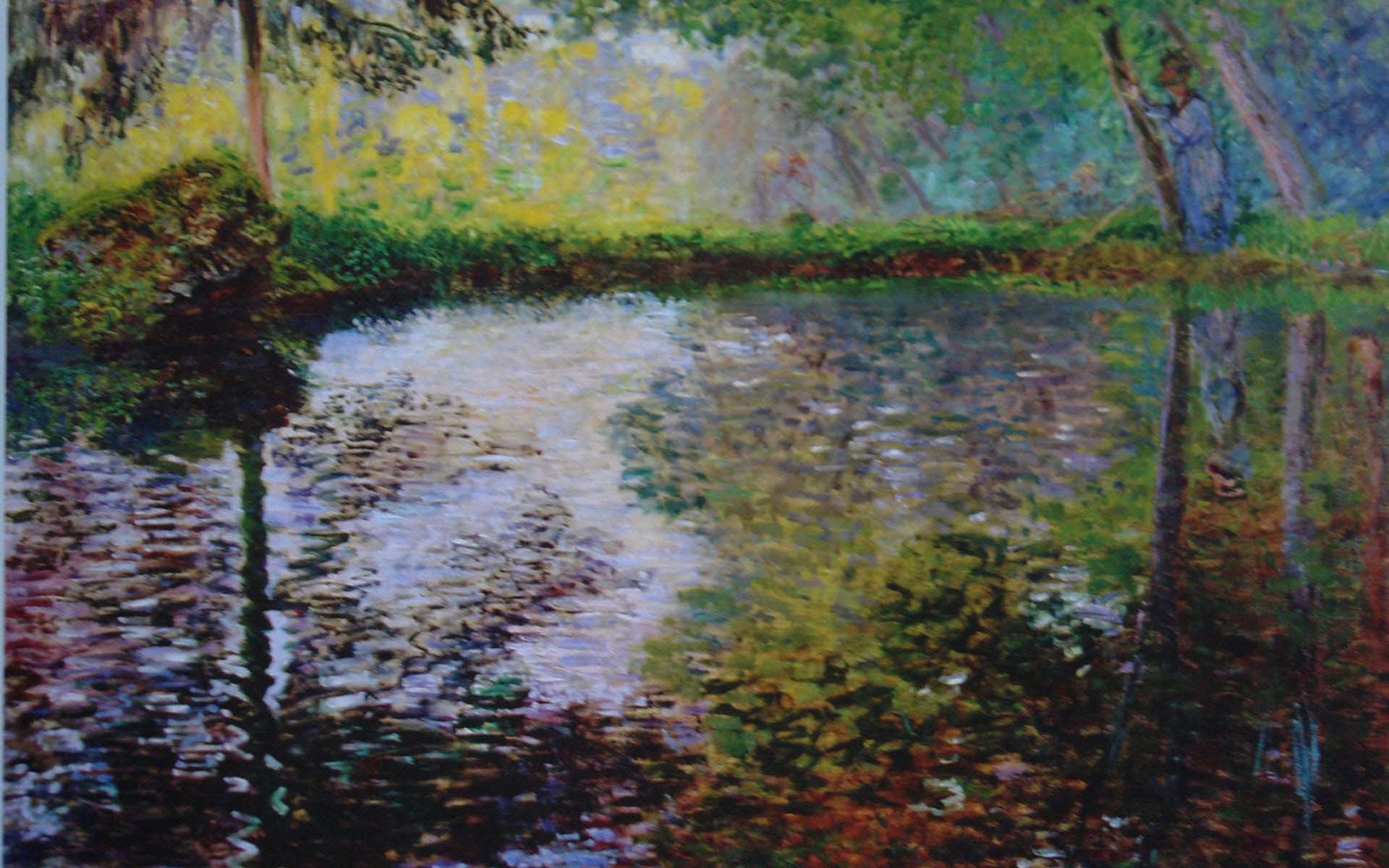 Painting Claude Mo Spring Lake Wallpaper And Image