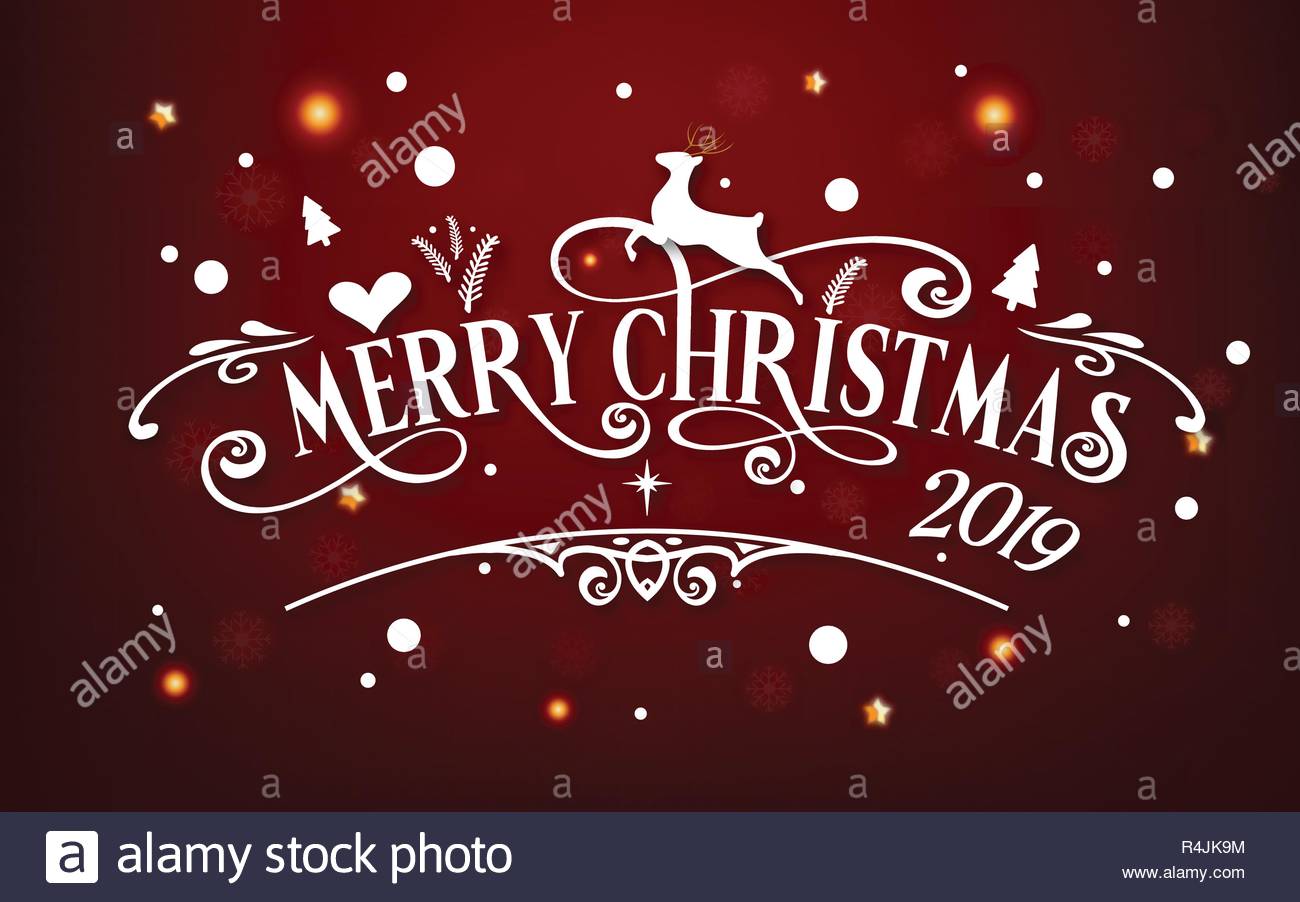 Merry Christmas day 2019 Happy new year and Xmas festival end