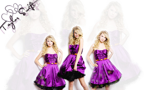 Taylor Swift Purple Dress Wallpaper Desktop