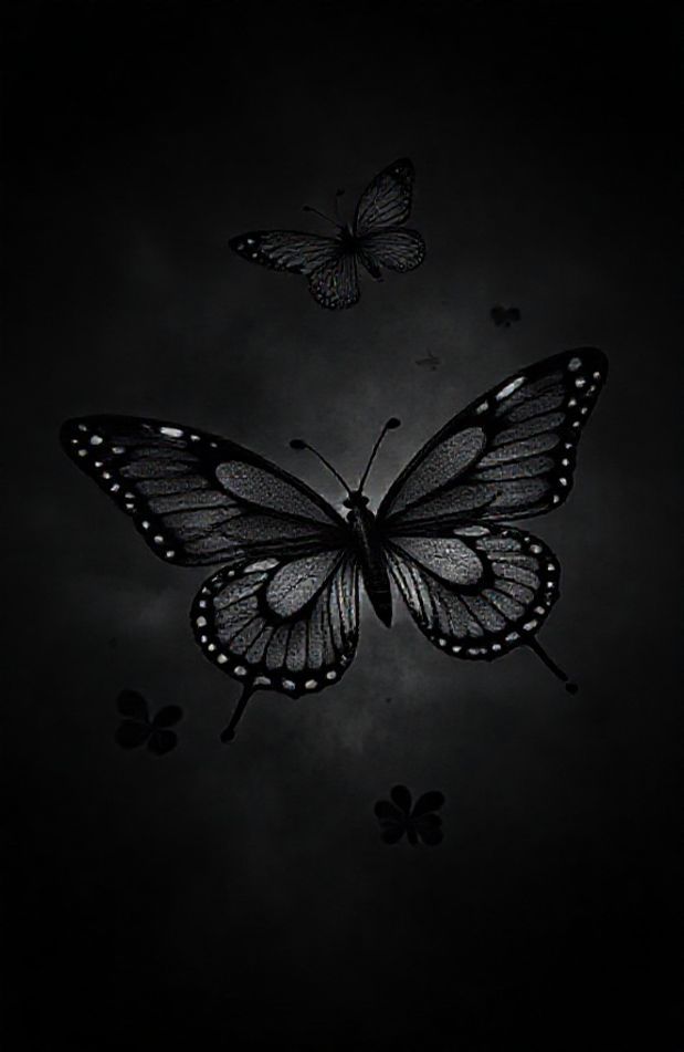Black Butterfly Background Wallpaper
