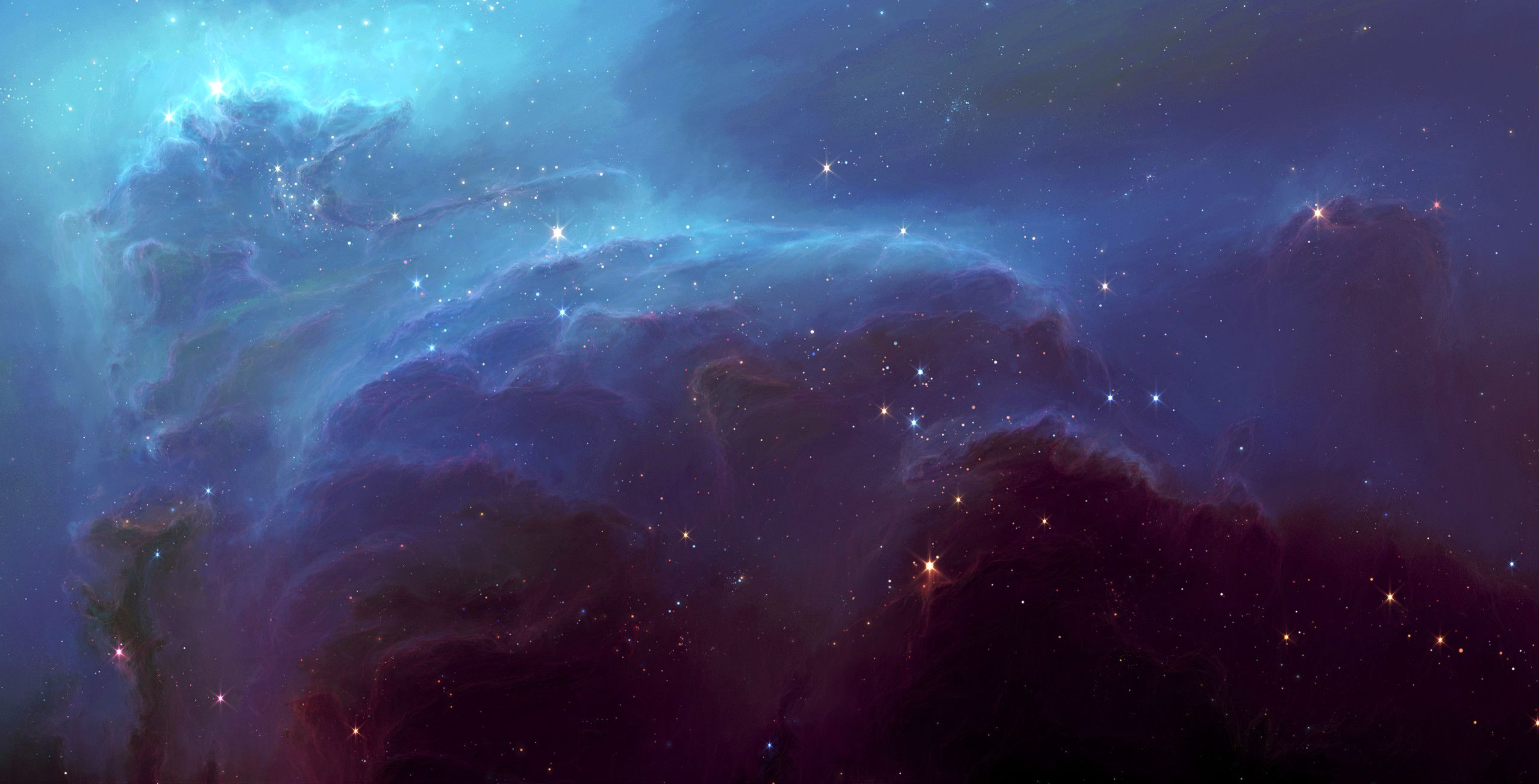 Free Download Desktop Nebula HD Wallpapers 2555x1302 For Your