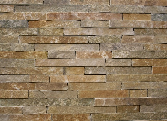 Dimensional Ledgestone Contemporary Indoor Fireplaces Other